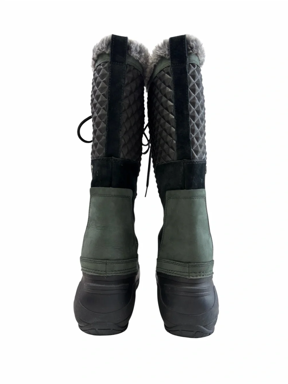 The North Face Shellista III Tall Winter Boots Black Dark Green Size 10.5